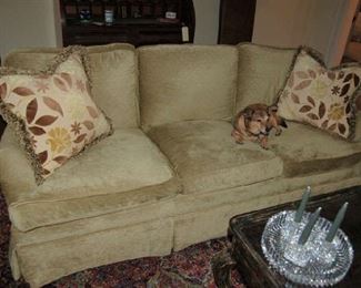 One of several upholstered sofas