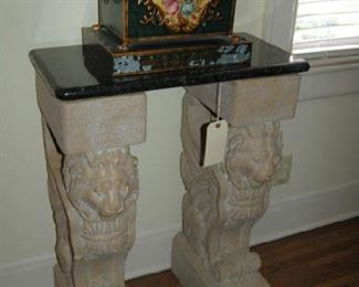 Console with tole planter