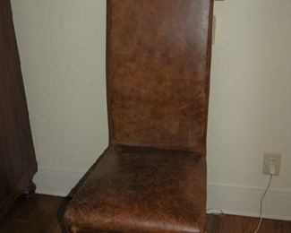 Leather Parson's chair