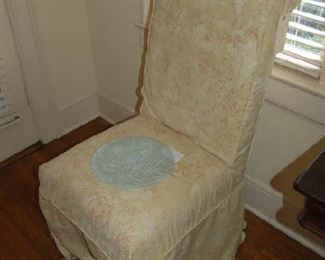 Pair of slipcovered chairs