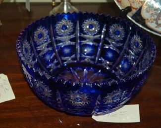 Bohemian glass bowl