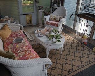 Antique porch wicker