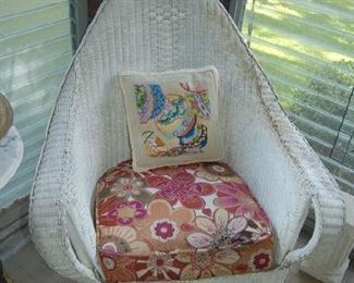 Antique wicker chair