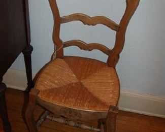 Pair of rush bottom chairs