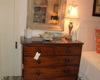 Antique English mahogany chest