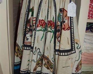 Vintage handsewn Western skirt