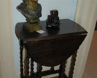 Barley twist oak table