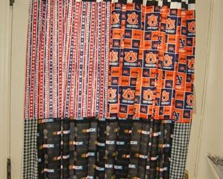 Handsewn sports curtain for door