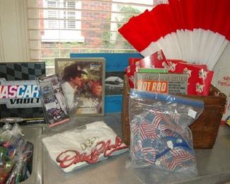 Dale Earnhardt signed shirt, Richard Petty signed photo