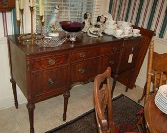 Sideboard with serving ware