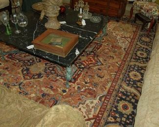 Granite and metal coffee table