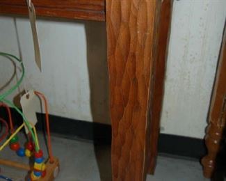 Wood and marble sofa table