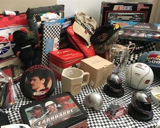 NASCAR cups, pins and hats
