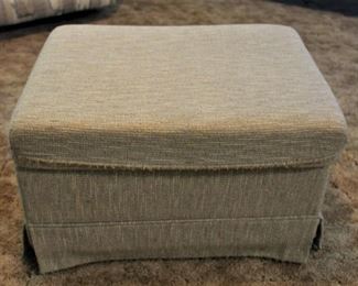 Neutral colored ottoman is in great shape.