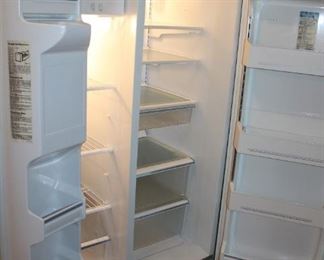 Sorry no food, just a nice double wide refrigerator for sale.