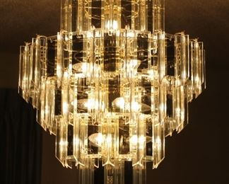 Beautiful retro large fringe chandelier.
