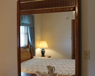 Attractive matching mirror is quite large.