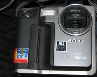 Sony digital camera close up.