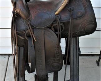 Vintage Roping Saddle- Used for Decorating or Riding