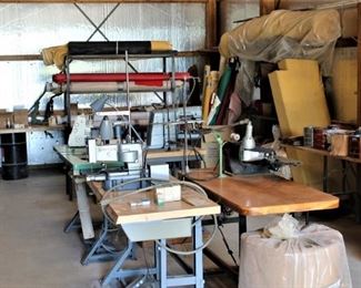 Enough sewing and upholstery equipment and supplies to start your own business