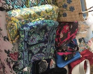 . . . several great purses, including Vera Bradleys