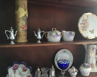 . . . several more European pieces and a Weller vase