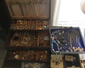 A nice assortment of costume jewelry.