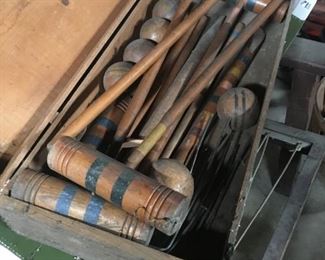 . . . I used to have one of these!  A vintage croquet set.