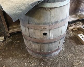 . . . an old whiskey barrel\