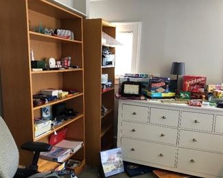 office supplies, games, bookshelves and more