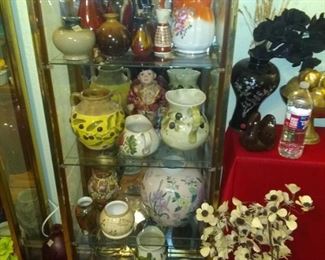 Beatuful colored and ornate vases as well as imported ones