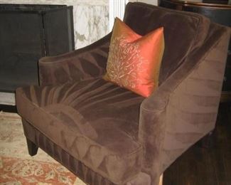 Pair of brown armchairs