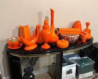 Orange pottery