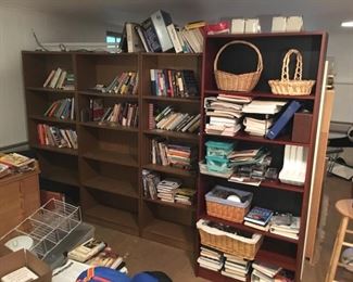 book shelves w/ books