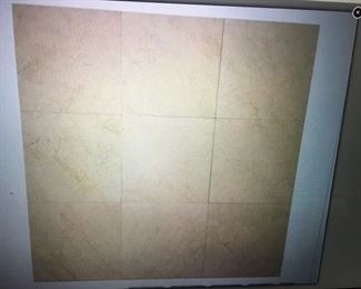 Brand new- 600 Square feet of Crema Marfil Marble Polished Floor Tiles. 