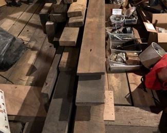 Very nice very long pieces of walnut wood and tulip poplar wood