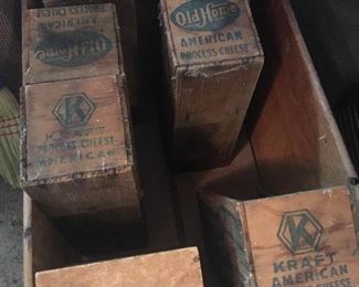 Vintage Kraft cheese boxes