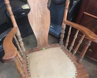 Antique wooden rocking chair 