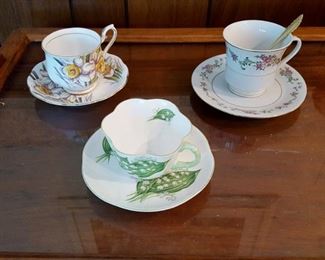 Royal Albert and Shelley Teacup and Saucer (Lily of the Valley)