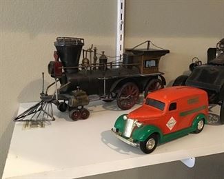 Decorative metal cars.