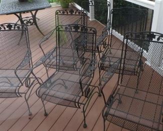 6 Wrought Iron Chairs