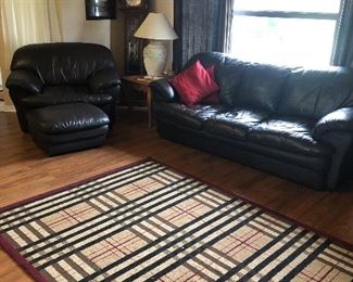 Leather living room furniture