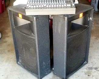 pair of JBL TR 105 PA/music speakers