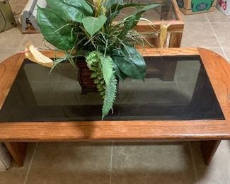  Glass top coffee table 