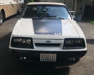 Original owner
111,000 miles
1985 GT Mustang 
Soft top convertible
Fox body
No pony
5 liter 
5 speed
