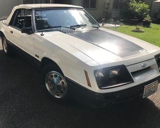 Original owner
111,000 miles
1985 GT Mustang 
Soft top convertible
Fox body
No pony
5 liter 
5 speed