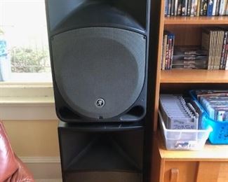 Pair of Thump TH-15A speakers. Not shown: new speaker stands.