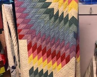 Hand made Lone Star quilt.