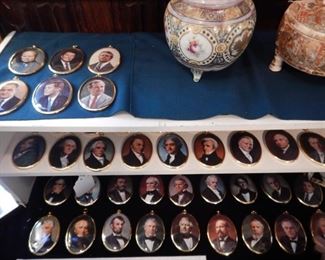 COLLECTION OF HAND PAINTED PORCELAIN PRESIDENTS