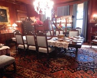 DINING ROOM-RUG, TABLE, CHAIRS, CHINA CABINET NOT FOR SALE